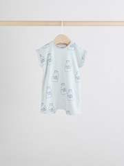 Blue 100% Cotton Baby Rompers 4 Pack - Image 6 of 11