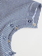 Navy/White Textured Baby Rompers 2 Pack - Image 10 of 13