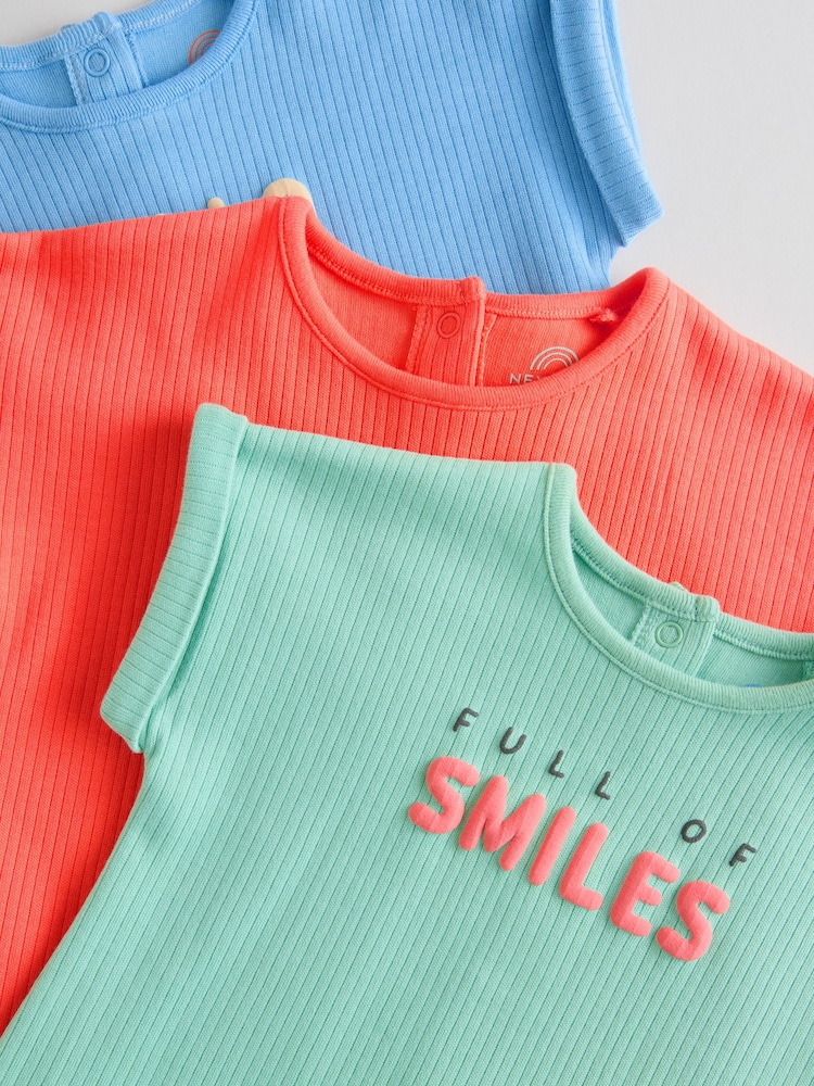 Bright Baby Rompers 3 Pack - Image 8 of 11