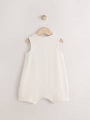 Cream Baby Jersey 100% Cotton Romper - Image 2 of 6