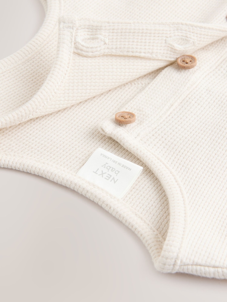 Cream Baby Jersey 100% Cotton Romper - Image 4 of 6