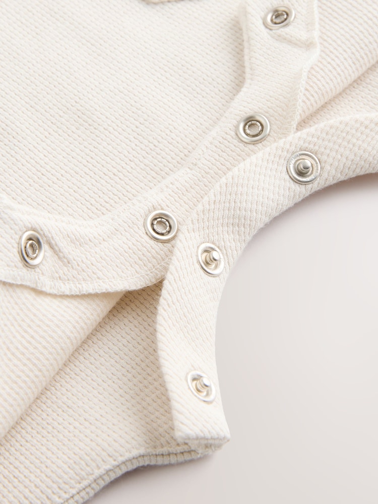 Cream Baby Jersey 100% Cotton Romper - Image 5 of 6