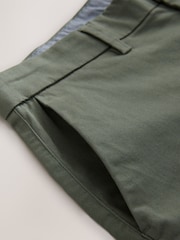 White/ Sage Green Slim Fit Stretch Chino Shorts 2 Pack - Image 14 of 14