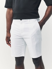 White/ Sage Green Slim Fit Stretch Chino Shorts 2 Pack - Image 4 of 14