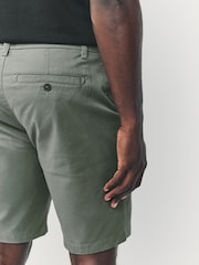 White/ Sage Green Slim Fit Stretch Chino Shorts 2 Pack - Image 6 of 14