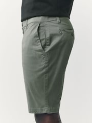 White/ Sage Green Slim Fit Stretch Chino Shorts 2 Pack - Image 7 of 14