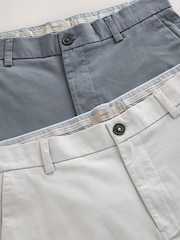 Bleu/Gris - Slim Fit (Slim Fit) - Lot de 2 shorts chino stretch - Image 11 de 12