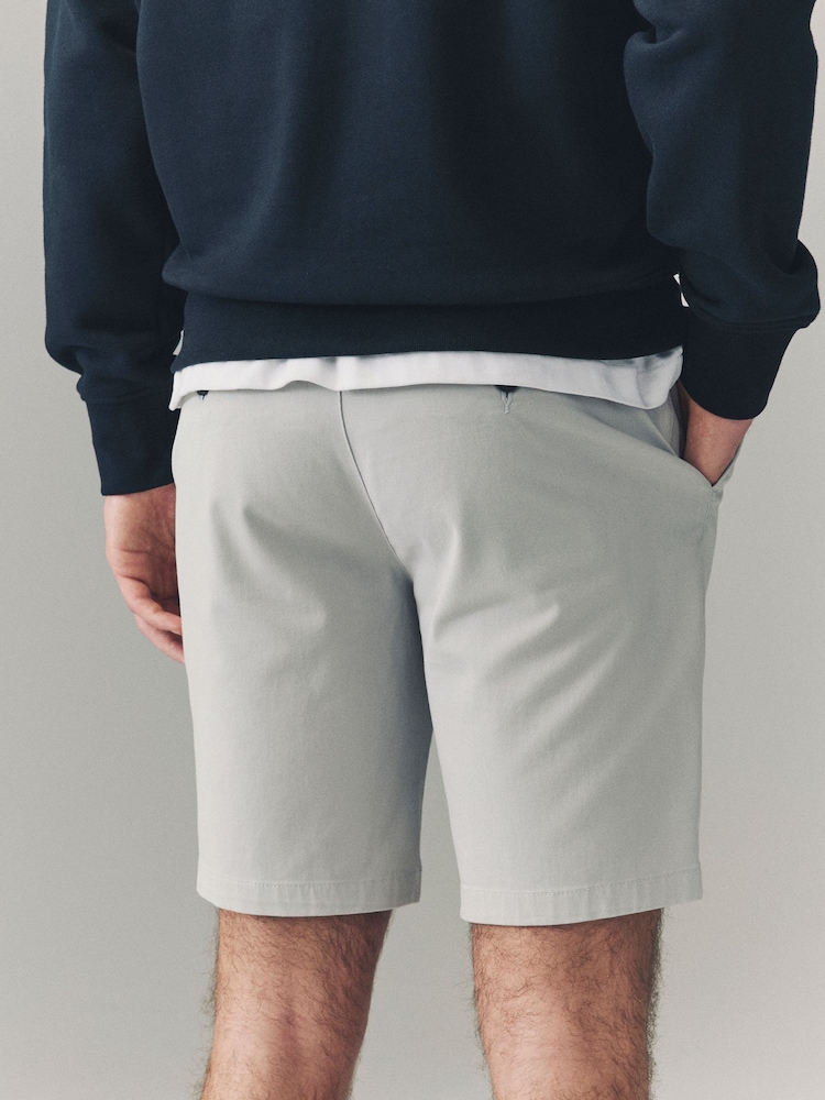 Bleu/Gris - Slim Fit (Slim Fit) - Lot de 2 shorts chino stretch - Image 3 of 12