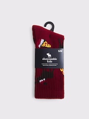 Abercrombie & Fitch Blue Christmas Print Socks - Image 2 of 2