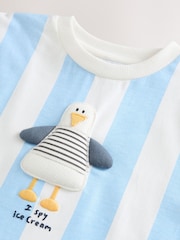 Seagull Stripe Short Sleeve Appliqué T-Shirt (3mths-7yrs) - Image 3 of 4