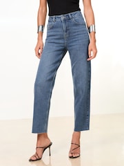 Выбелен. посредине, синие - Джинсы Lipsy Crop Straight Leg - Image 1 of 5