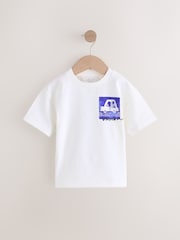 White/Blue Short Sleeve Transport T-Shirt (3mths-7yrs) - Image 1 of 4