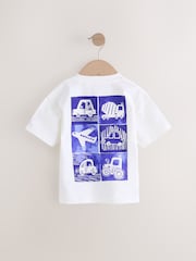 White/Blue Short Sleeve Transport T-Shirt (3mths-7yrs) - Image 2 of 4