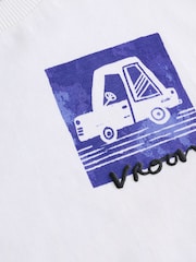 White/Blue Short Sleeve Transport T-Shirt (3mths-7yrs) - Image 4 of 4