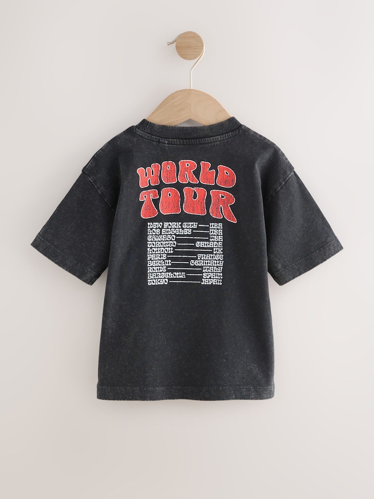 Grey Festival 100% Cotton Short Sleeve Acid Wash T-Shirt (3mths-7yrs) - Image 2 of 5