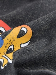 Grey Festival 100% Cotton Short Sleeve Acid Wash T-Shirt (3mths-7yrs) - Image 3 of 5