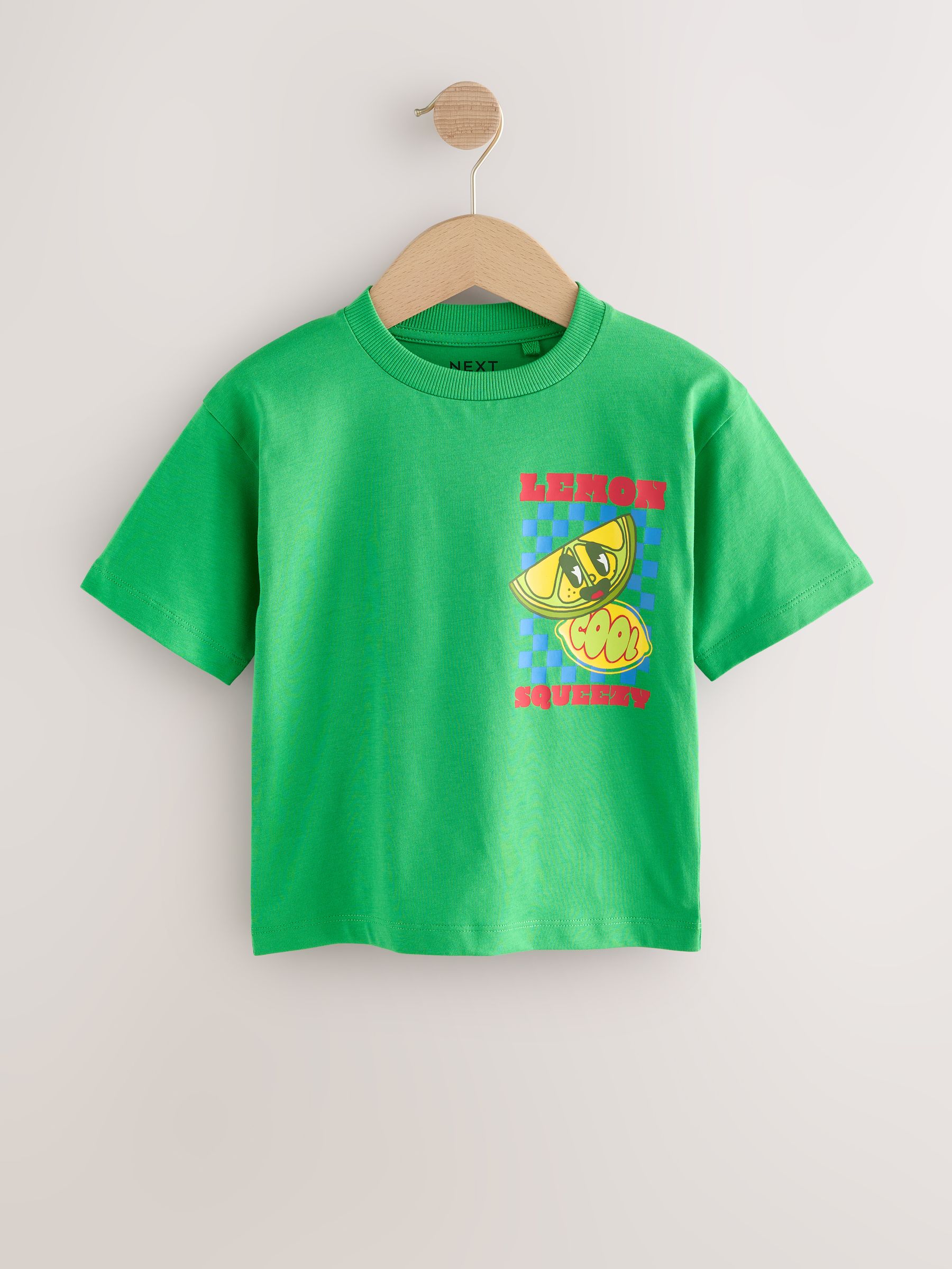 Buy Green Lemon Squeezy Short Sleeve Back Print T-Shirt (3mths