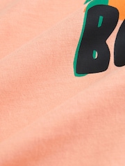 Peach Pink Paradise Beach 100% Cotton Short Sleeve Back Print T-Shirt (3mths-7yrs) - Image 4 of 5