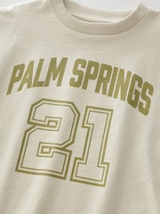 Green Varsity 100% Cotton Short Sleeve Graphic Print T-Shirt (3mths-8yrs) - Image 3 of 4