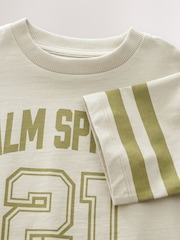 Green Varsity 100% Cotton Short Sleeve Graphic Print T-Shirt (3mths-8yrs) - Image 4 of 4