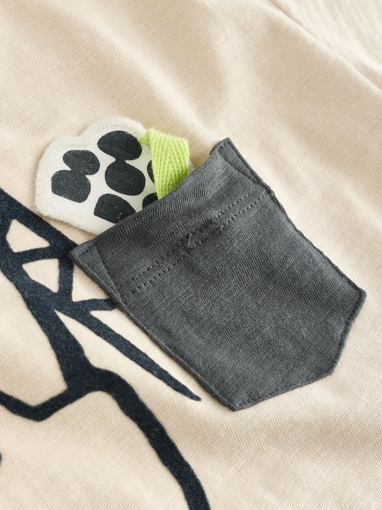 White Digger Interactive Pocket Short Sleeve Transport T-Shirt (3mths-7yrs) - Image 4 of 4