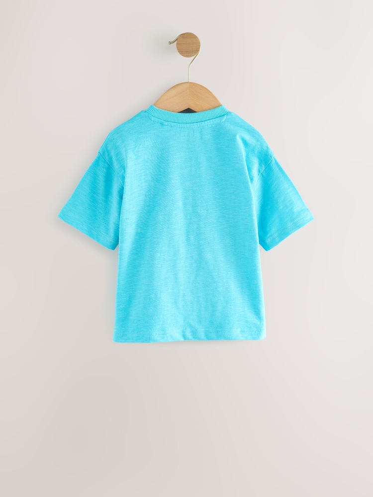 Blue Campervan Short Sleeve Interactive Appliqué T-Shirt (3mths-7yrs) - Image 2 of 4