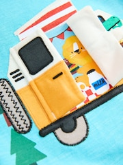 Blue Campervan Short Sleeve Interactive Appliqué T-Shirt (3mths-7yrs) - Image 4 of 4