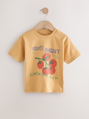 Orange Fruit Market 100% Cotton Short Sleeve Graphic Print T-Shirt (3mths-8yrs) - Image 1 of 4