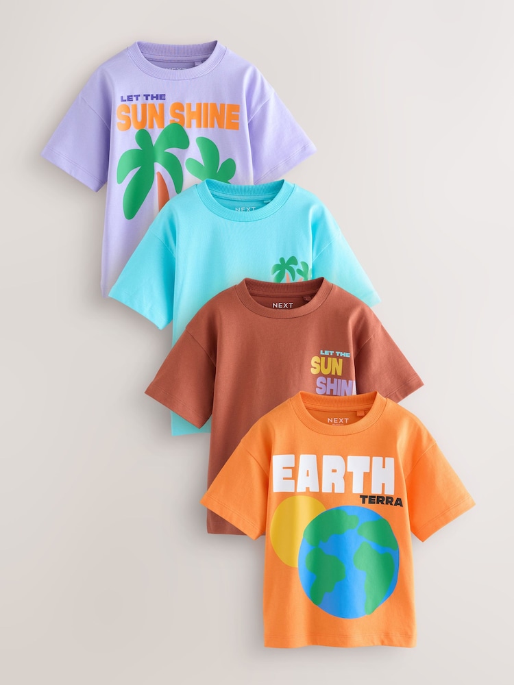 Leuchtend mehrfarbig - Kurzärmelige T-Shirts, 4er-Pack (3 Monate–7 Jahre) - Bild 1 von 7 Leuchtend mehrfarbig - Kurzärmelige T-Shirts, 4er-Pack (3 Monate–7 Jahre) - Bild 1 von 7