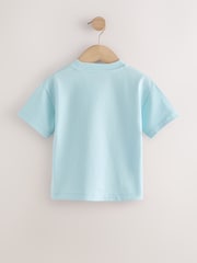Blue/Yellow Surf Short Sleeve T-Shirts 4 Pack (3mths-7yrs) - Image 6 of 8