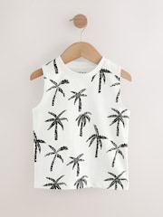 Multi Palm Tree 100% Cotton Vests 3 Pack (3mths-7yrs) - Image 3 of 7