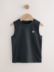 Multi Palm Tree 100% Cotton Vests 3 Pack (3mths-7yrs) - Image 4 of 7