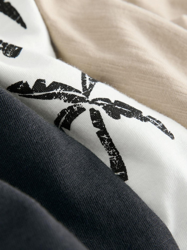 Multi Palm Tree 100% Cotton Vests 3 Pack (3mths-7yrs) - Image 6 of 7