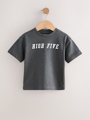 Multi Neutral Slogan Short Sleeve T-Shirts 5 Pack (3mths-7yrs) - Image 5 of 9