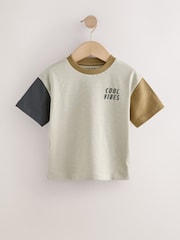 Multi Neutral Slogan Short Sleeve T-Shirts 5 Pack (3mths-7yrs) - Image 6 of 9