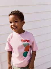 Pink 100% Cotton Short Sleeve Back Print T-Shirt And Shorts Set (3mths-7yrs) - Image 7 of 16