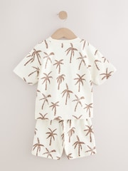 White 100% Cotton All-Over-Print Short Sleeve T-Shirt & Shorts Set (3mths-7yrs) - Image 6 of 8