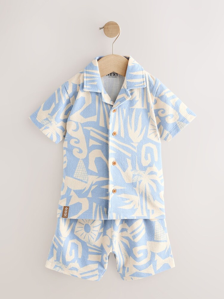 Blue Short Sleeve Shirt & Shorts Set (3mths-7yrs)