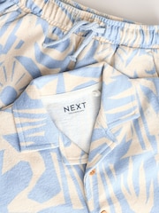 Blue Short Sleeve Shirt & Shorts Set (3mths-7yrs) - Image 8 of 10