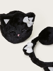Monsoon Black Cat Earmuffs and Bag Set - Image 3 of 3