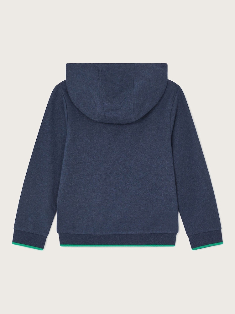 Monsoon Blue Space Print 100% Cotton Hoodie - Image 2 of 3 Monsoon Blue Space Print 100% Cotton Hoodie - Image 2 of 3