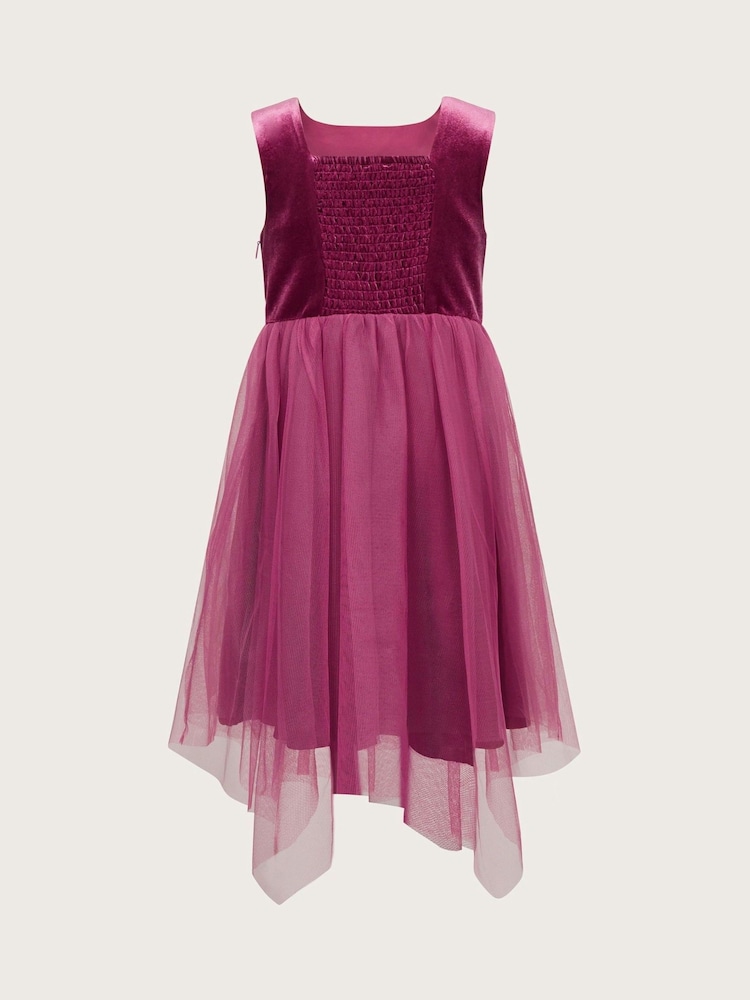 Vestido sin mangas de terciopelo con malla y ramillete de Monsoon - Imagen 2 de 2 Vestido sin mangas de terciopelo con malla y ramillete de Monsoon - Imagen 2 de 2