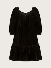 Monsoon Black Velour Bow Dress - Image 1 of 3