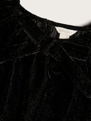 Monsoon Black Velour Bow Dress - Image 3 of 3