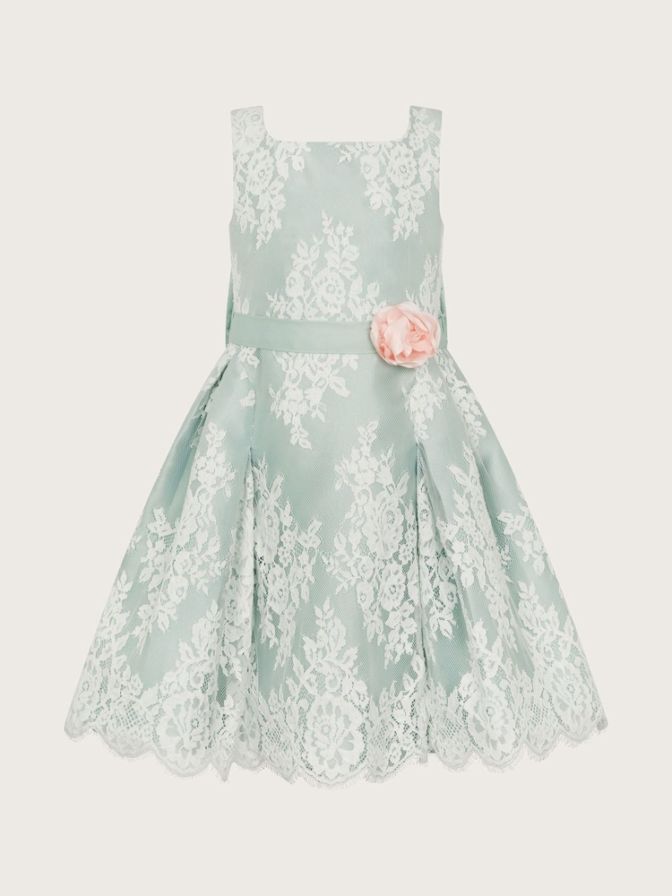 Monsoon Green Valeria Floral Lace Bridesmaid Dress - Image 1 of 3