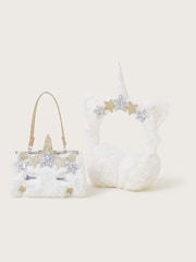 Monsoon Natural Galactic Unicorn Earmuffs and Bag Set - Image 1 of 2