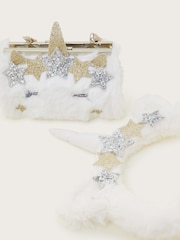Monsoon Natural Galactic Unicorn Earmuffs and Bag Set - Image 2 of 2