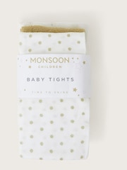 Monsoon Gold Baby Glitter Tights 3 Pack - Image 1 of 2