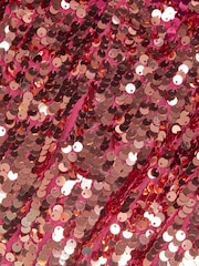 Monsoon Pink Short Sleeve Ombre Sequin Dress - Image 2 of 2