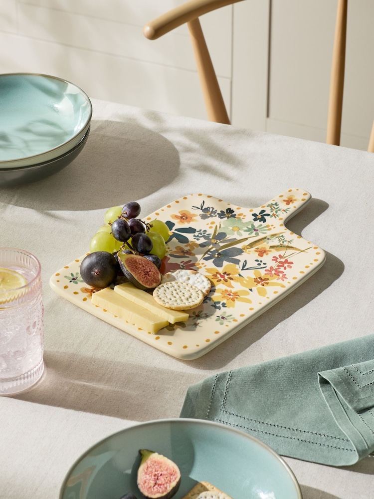 Multi Aubrie Floral Ceramic Platter - Image 1 of 5